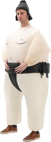 IRETG Inflatable Sumo Wrestling Suits for Adults Kids(4.9ft-5.9ft) Funny Blow-Up Sumo Wrestler Costume for Halloween in Kuwait