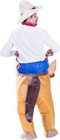 Spooktacular Creations Inflatable Horse Costume, Riding a Horse Air Blow Up Deluxe Halloween Costume, Cowboy Ride On Horse Costume - Adult Size in Kuwait
