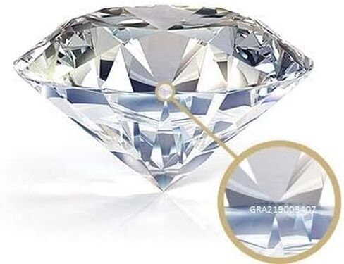 Bejeweled GRA Certified VVS1 D Moissanite with Laser Inscription, Round Brilliant Cut, 3EX, Excellent Lustre, Diamond Alternative in Saudi Arabia