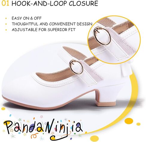فستان PANDANINJIA للفتيات الصغيرات/الأطفال الصغار Jada Dress Mary Jane حذاء بكعب عالٍ وحفلات الزفاف والأميرة in Kuwait