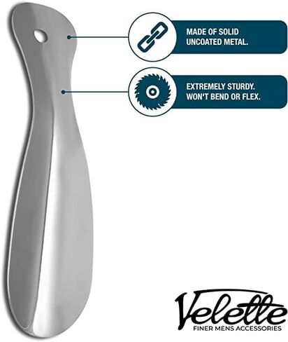 Metal Shoe Horn, 2 Pack- 7.5" Long- Perfect Shoe Horns for Men, Women, Kids - Travel Shoe Horn in Kuwait