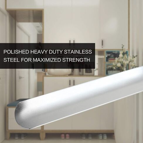 بوق حذاء بمقبض طويل للغاية مقاس 31.5 انش من اوفيتماجيك، لبيسة حذاء معدنية للرجال والنساء، لبوق حذاء من الستانلس ستيل شديد التحمل مع مقبض جلدي لكبار السن والحوامل، فضي، XL, فضي, X-Large in Kuwait