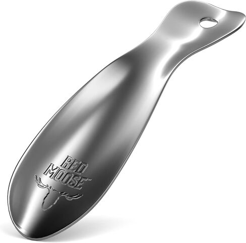 RED MOOSE Shoe Horn - 7.5 Inch, Solid Steel - Durable Metal, Ergonomic Handle - Made in USA in Kuwait