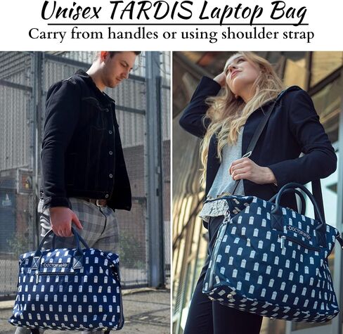حقيبة لابتوب Tardis - حقيبة رسول للجنسين الرسمية BBC Doctor Who Merchandise بواسطة LOVARZI in Kuwait