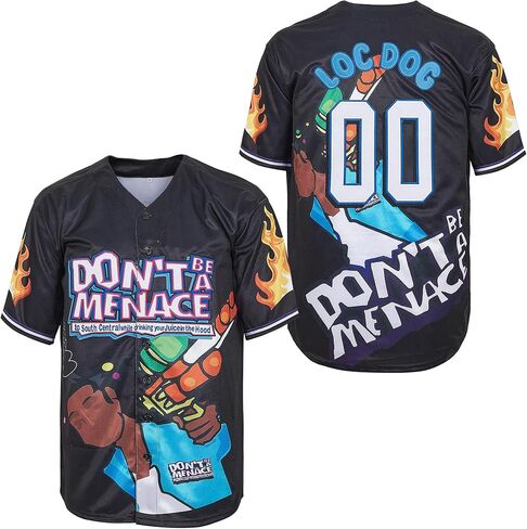 الرؤساء الميتون لا يكونوا تهديدًا للبيسبول جيرسي للرجال #00 هيب هوب 90s قمصان رياضية in Kuwait