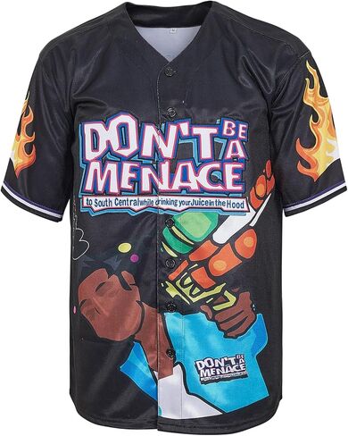 الرؤساء الميتون لا يكونوا تهديدًا للبيسبول جيرسي للرجال #00 هيب هوب 90s قمصان رياضية in Kuwait