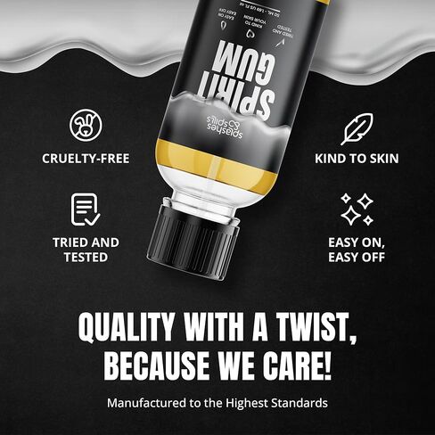 لاصق لثة روحي بدرجة احترافية للوجه - غراء مكياج الوجه SFX للهالوين والحفلات التنكرية والمزيد - غراء وجه نباتي صديق للبيئة ولم يتم الإساءة إلى الحيوانات لزي الأزياء - 50 مل - البقع والانسكابات in Kuwait