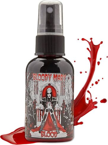 بخاخ مكياج Fake Blood - للمسرح والأزياء التنكرية أو أزياء الهالوين زومبي ومصاصي الدماء والوحوش - من بلودي ماري (متوسط ​​- 2 أونصة) in Saudi Arabia