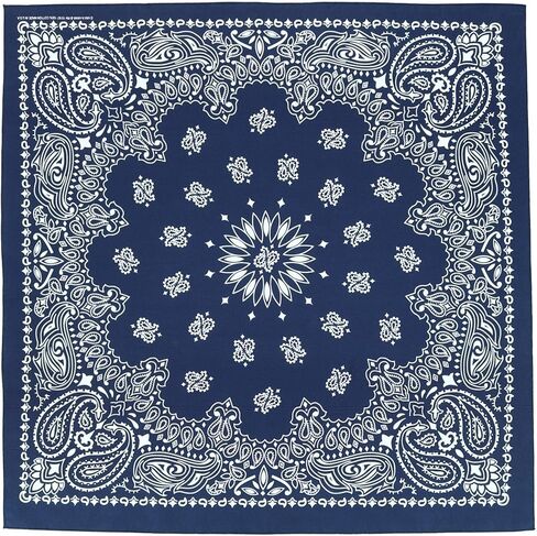 CTM® Unisex Cotton Giant-Danna 35 Inch Large Bandanas, Navy in Kuwait