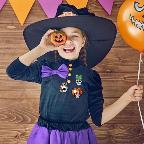 25 Pcs Halloween Enamel Pins for Backpack, Cute Lapel Enamel Pins Anime Cat Skull Spooky Skeleton Enamel Pins Set Punk Horror Goth (25 pcs) in Kuwait