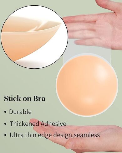 حمالة صدر لاصقة من APOWUS لرفع الثدي، زوجين من حمالة الصدر اللاصقة، حمالة صدر لاصقة غير مرئية من السيليكون للفستان بدون حمالات مع أغطية الحلمة (أسود، A/B) in Kuwait