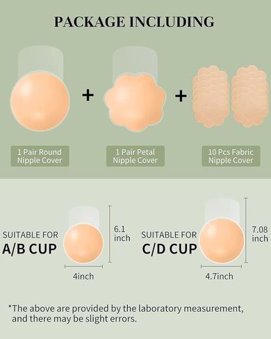 حمالة صدر لاصقة من APOWUS لرفع الثدي، زوجين من حمالة الصدر اللاصقة، حمالة صدر لاصقة غير مرئية من السيليكون للفستان بدون حمالات مع أغطية الحلمة (أسود، A/B) in Kuwait