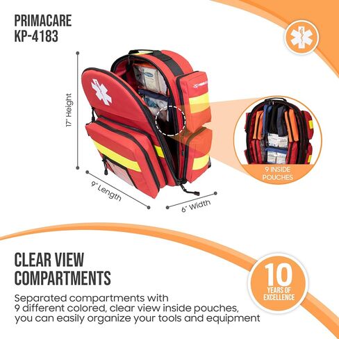 عبوة ظهر من Primacare KP-4183، الطول 43.18 سم × العرض 15.24 سم × الارتفاع 48.26 سم in Saudi Arabia