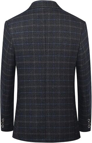 Men's Plaid Blazer Sport Coats Jackets Slim Fit Lightweight Casual Checkered Blazer for Men in Kuwait