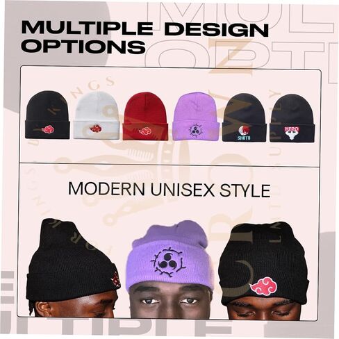 Anime Beanie Hat Winter Caps for Men and Womens Beanies, Cuffed Knit Graphic Beanie, Comfy and Soft Embroidered Anime Hat in Saudi Arabia
