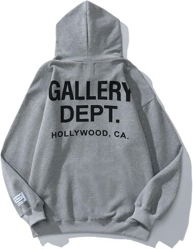 Unisex Hip Hop Classic Letter Hoodies, Fashion Loose Pullover Hooded Sweatshirts for Men Women S Grey in Saudi Arabia