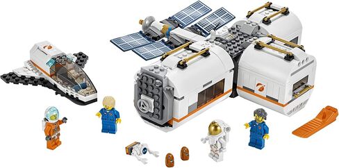 LEGO City Space Lunar Space Station 60227 Space Station Building Set with Toy Shuttle, Detachable Satellite and Astronaut Minifigures, Popular Space Gift (412 Pieces) in Saudi Arabia
