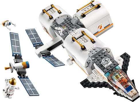 LEGO City Space Lunar Space Station 60227 Space Station Building Set with Toy Shuttle, Detachable Satellite and Astronaut Minifigures, Popular Space Gift (412 Pieces) in Saudi Arabia