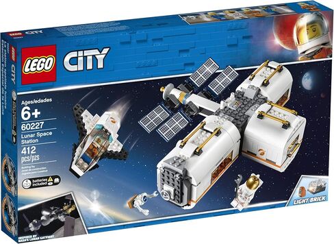 LEGO City Space Lunar Space Station 60227 Space Station Building Set with Toy Shuttle, Detachable Satellite and Astronaut Minifigures, Popular Space Gift (412 Pieces) in Saudi Arabia