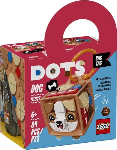 LEGO DOTS Bag Tag Dog 41927 DIY Craft and Decorations Kit; Perfect Creative Gift for Kids Who Like to Make Their Own Bag Tag Accessories, New 2021 (84 Pieces) in Saudi Arabia