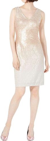 Calvin Klein Women's Sleeveless V-Neck Sequin Cocktail Dress in Kuwait