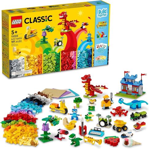 LEGO Classic Build Together 11020 Creative Building Toy Set for Kids, Girls, and Boys Ages 5+ (1,601 Pieces) in Saudi Arabia