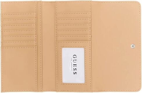 GUESS Women's Rainbow Logo Trifold Slim Wallet - White Multi in Saudi Arabia