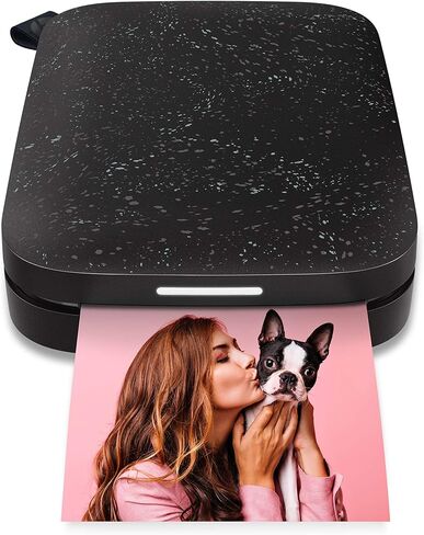 HP Sprocket Portable 2x3 Instant Photo Color Printer (Black Noir) Zink Paper Bundle in Saudi Arabia