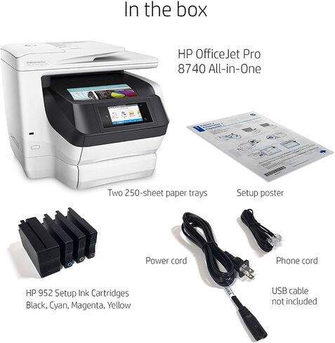 HP OfficeJet Pro 8740 All-in-One Wireless Printer, HP Instant Ink or Amazon Dash replenishment ready (K7S42A) in Saudi Arabia