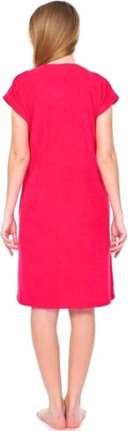 La Serren Womens Terry Cotton Zipper Front Two Pockets Robe Sleepwear Beach Dress in Saudi Arabia