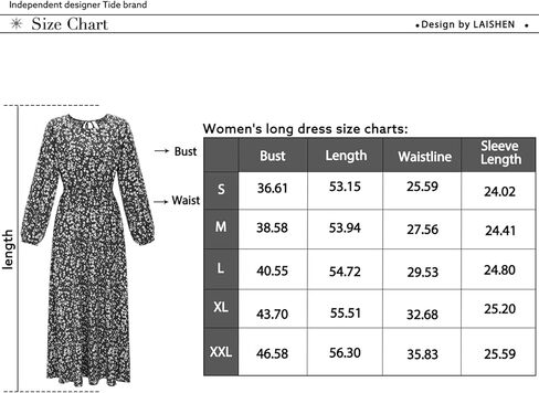 فستان LAISHEN نسائي طويل رسمي مزين بالورود وأكمام طويلة ورقبة دائرية بدون ظهر للحفلات in Kuwait