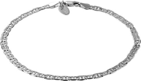 LIFETIME JEWELRY 4mm Mariner Link Chain Anklet for Women & Men 24k Gold Plated in Saudi Arabia