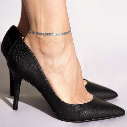 LIFETIME JEWELRY 4mm Mariner Link Chain Anklet for Women & Men 24k Gold Plated in Saudi Arabia