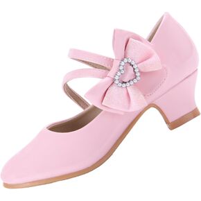 EIGHT KM EKM7018 Girls High Heel Dress Shoes Mary Jane Princess Wedding Party Pump Shoes for Kids Toddler