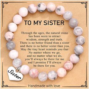 Roe Dolph Sister Bracelets for Women Heart Charm Crystal Bracelets Big Sister Bracelets Best Friend Bracelet Sister Gifts