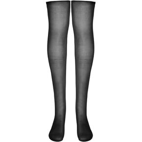 ranrann Women's Sheer Shiny Silk Thigh High Stockings Ultra Shimmery Tights Pantyhose Lingerie