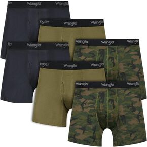 Wrangler Mesh Quick Dry Comfort Stretch Mens Boxer Briefs, Mens Underwear 6 Pack