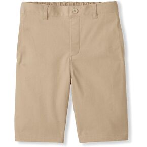 French Toast Boys' Adaptive Flat Front Shorts with Hook and Loop Closure and Elastic Waist