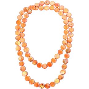 SHOP LC Shell Beaded Choker Necklace for Women Jewelry Long Endless Strand Bead Boho Boho Western Birthday Gifts