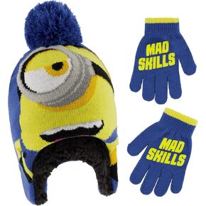 Universal Pictures boys Winter Hat, Kids Gloves Sets and Scarf, Minions for Ages Ages 4-7 in Kuwait