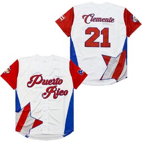 Roberto Clemente #21 Men Puerto Rico World Game Classic Baseball Jersey Stitched 90s Clothing Shirt for Party in Kuwait