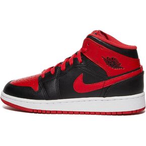 Jordan Air 1 Mid (Big Kid) Black/Fire Red-white 4.5 Big Kid in Saudi Arabia