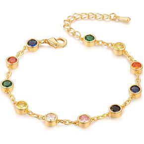 Gold Muiltcolor Crystal Gemstones Bracelet Singer Inspired Music Lover Fans Gift