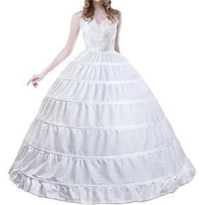 Thupmuk Women 6 Hoop Skirt Crinoline Underskirt Slips for Wedding Dress Ball Gown Petticoat