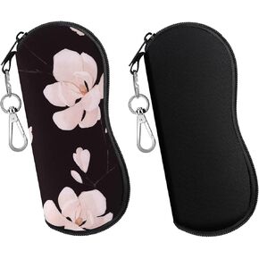 MoKo Sunglasses Soft Case 2 Pack, Ultra Light Portable Neoprene Zipper Glasses Case, Eyeglass Safety Pouch Box with Belt Clip in Kuwait
