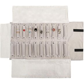 WODISON Travel Velvet Jewelry Roll Earrings Rings Necklaces Organizer Clutch Bag for Ring Gift Idea