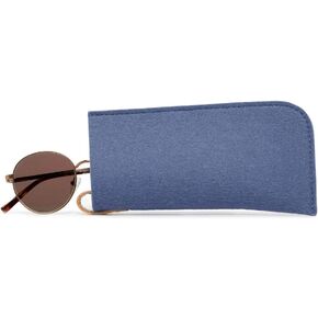 Graf Lantz Protective Eyeglass Case, 100% Luxury Merino Wool Felt Scratch-Free Sleeve Polishes Glasses, Charcoal