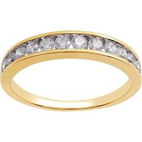 مختبر مذهب نمت الماس 1/2 قيراط. تي دبليو. وخاتم الذكرى السنوية من الذهب عيار 14 قيراطًا فوق الفضة الاسترليني in Kuwait