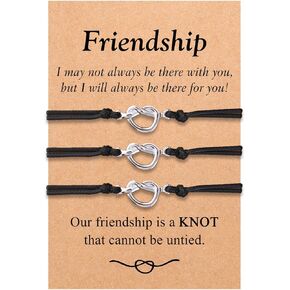 YKZOMP 2/3 قطعة أفضل صديق الصداقة أساور للأبد الحب عقدة إنفينيتي مطابقة المسافة سوار مجوهرات in Kuwait