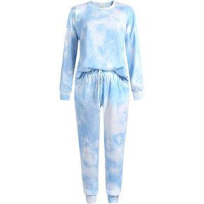 MYGBCPJS 2Pcs Kids Girls Tie Dye Sweatsuit Child Cotton Long Sleeve Outfits Set Sport Tracksuit Tops + Sweatpants